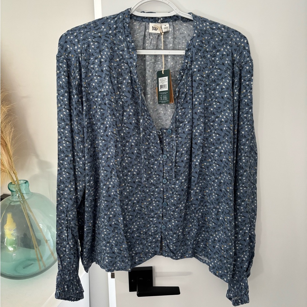 EcoWoven Crepe Smocked Blouse